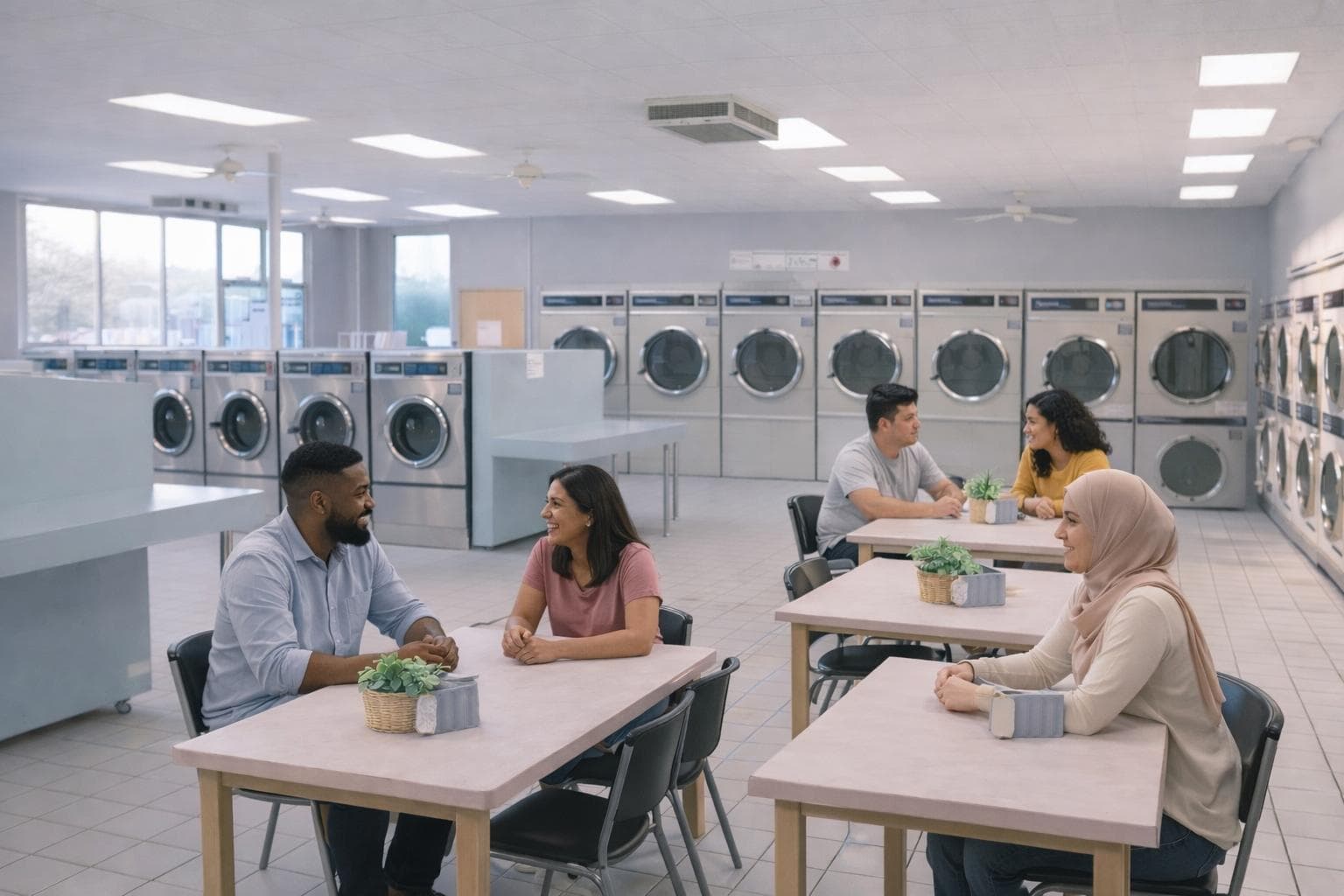 Laundromat interior
